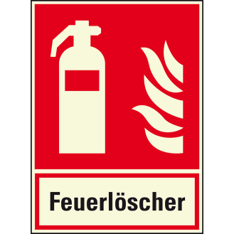 PERMALIGHT power langnachleuchtend Brandschutz Kombischild Feuerlöscher, ASR/ISO, Kunststoff, 200x270mm-Beschreibung lesen