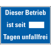 Hinweisschild Dieser Betrieb ist seit...Tagen unfallfrei, Stahlblech, 400x300mm Hinweisschild Dieser Betrieb ist seit...Tagen unfallfrei, Stahlblech, 400x300mm