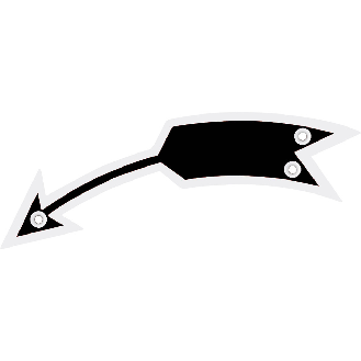 Drehrichtungspfeil links ohne Text, schwarz, Aluminium eloxiert, 105x21mm-Beschreibung lesen