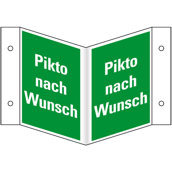 Rettungs-Nasenschild blanko, Kunststoff, 200x200mm Rettungs-Nasenschild blanko, Kunststoff, 200x200mm-Beschreibung lesen