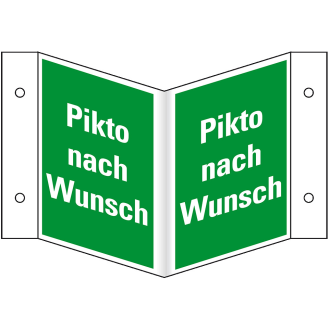 Rettungs-Nasenschild blanko, Kunststoff, 200x200mm-Beschreibung lesen