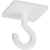 Deckenhaken, zur Deckenbefestigung, weiß, Kunststoff, selbstklebend, 25x25mm, 10/VE Deckenhaken, zur Deckenbefestigung, weiß, Kunststoff, selbstklebend, 25x25mm, 10/VE