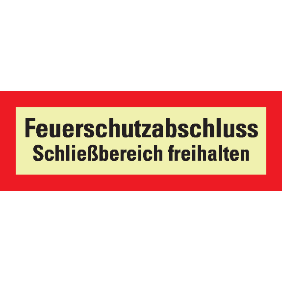 PERMALIGHT power langnachleuchtend Feuerwehrschild Feuerschutzabschluss..., Folie, 297x105mm-Beschreibung lesen