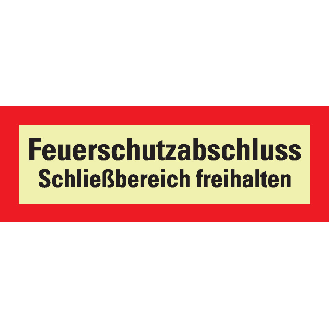 PERMALIGHT power langnachleuchtend Feuerwehrschild Feuerschutzabschluss..., Folie, 297x105mm-Beschreibung lesen