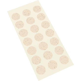 Markierungspunkte, weiß, Primärfaser-Graspapier, selbstklebend, Ø 25mm, 21/Bogen-Beschreibung lesen