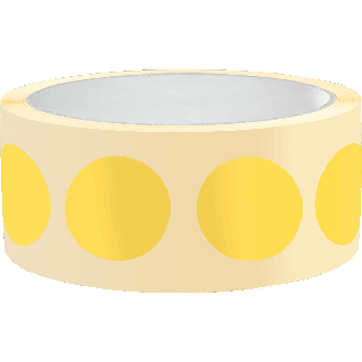 Markierungspunkte, gelb, Folie, selbstklebend, Ø 25 mm, 100/Rolle-Beschreibung lesen