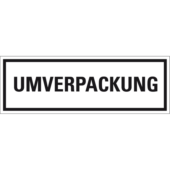 Verpackungskennzeichen UMVERPACKUNG, Folie, seewasserbeständig, 147x50 mm, 500/Rolle, IMDG-Code, GGVSEB, ADR Verpackungskennzeichen UMVERPACKUNG, Folie, seewasserbeständig, 147x50 mm, 500/Rolle, IMDG-Code, GGVSEB, ADR-Beschreibung lesen