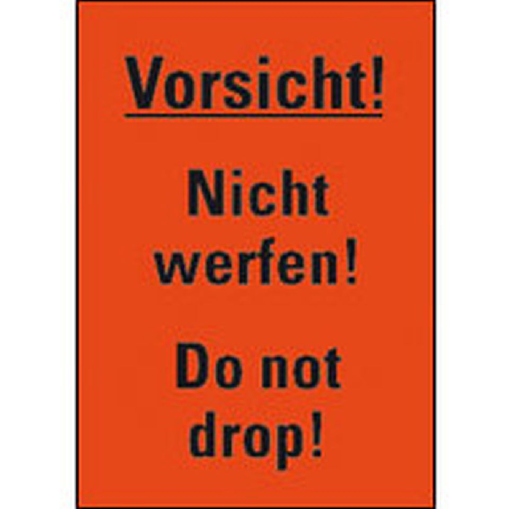 Verp.etikett Vorsicht Nicht...,leuchtrot,Haftpapier,permanent,105x74mm,500/Rolle Verp.etikett Vorsicht Nicht...,leuchtrot,Haftpapier,permanent,105x74mm,500/Rolle-Beschreibung lesen