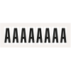 Buchstabe A, weiß/schwarz, Folie, Schrifthöhe 60mm, 78x35,7mm, 10/Bogen