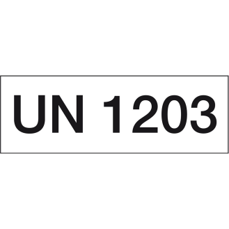 Gefahrgutkennzeichen für Benzin UN 1203, Folie, selbstklebend, 147x50mm, 250/Rolle, GGVSEB, ADR-Beschreibung lesen