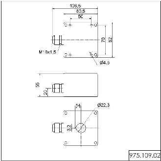 Boîtier de montage 82x55x106,5mm IP65 GRIS - 975.109.02-Lire la description