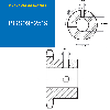 CMW - Pignone alesato con 2 viti di fermo a 90° - Ingranaggio singolo - 06B1 - 25 denti - passo 9,52 mm con foro 19 mm