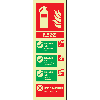 PERMALIGHT power langnachleuchtend Aushang für Fettbrand-Feuerlöscher, Kunststoff, 100x300mm