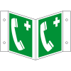 Rettungs-Nasenschild Notruftelefon, Kunststoff, 200x200mm, ASR A1.3, DIN EN ISO 7010 E004 Rettungs-Nasenschild Notruftelefon, Kunststoff, 200x200mm, ASR A1.3, DIN EN ISO 7010 E004