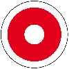 Feuerwehrzeichen Brandmelder, Folie, selbstklebend, Ø 65mm