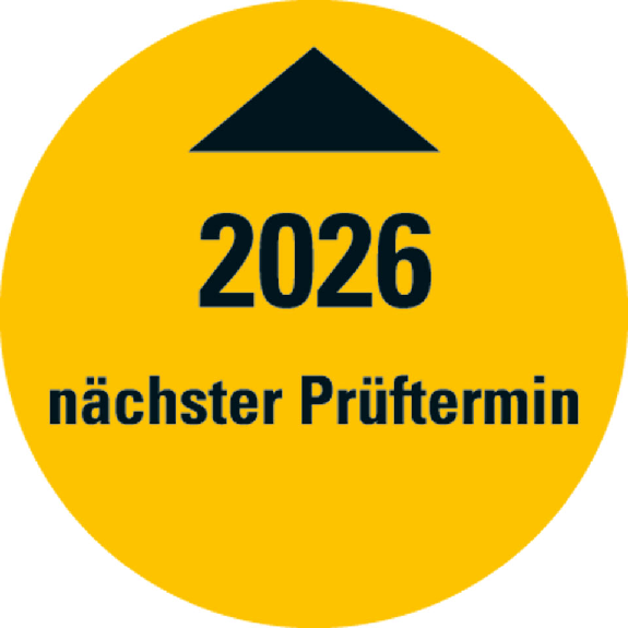 Systemprüfplakette Nächster Prüftermin 2026, gelb, Folie, Ø 30mm, 10/Bogen Systemprüfplakette Nächster Prüftermin 2026, gelb, Folie, Ø 30mm, 10/Bogen-Beschreibung lesen
