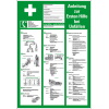 Aushang Guide to first-aid in case of accident, Resopal, 575x395mm Aushang Guide to first-aid in case of accident, Resopal, 575x395mm