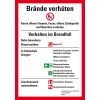 Aushang Brände verhüten, DIN 14096 Brandschutzordnung Teil A, Folie, 210x297mm, ASR A1.3, DIN EN ISO 7010 Aushang Brände verhüten, DIN 14096 Brandschutzordnung Teil A, Folie, 210x297mm, ASR A1.3, DIN EN ISO 7010