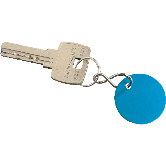 Kennzeichnungsmarken, blanko, mit 1 Bohrung zur Befestigung, blau, Aluminium, Ø 30mm, 100/VE Kennzeichnungsmarken, blanko, mit 1 Bohrung zur Befestigung, blau, Aluminium, Ø 30mm, 100/VE-Beschreibung lesen
