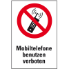 Verbots-Kombischild Mobiltelefone ... verboten, Kunststoff, 200x300mm, ASR A1.3, DIN EN ISO 7010 P013