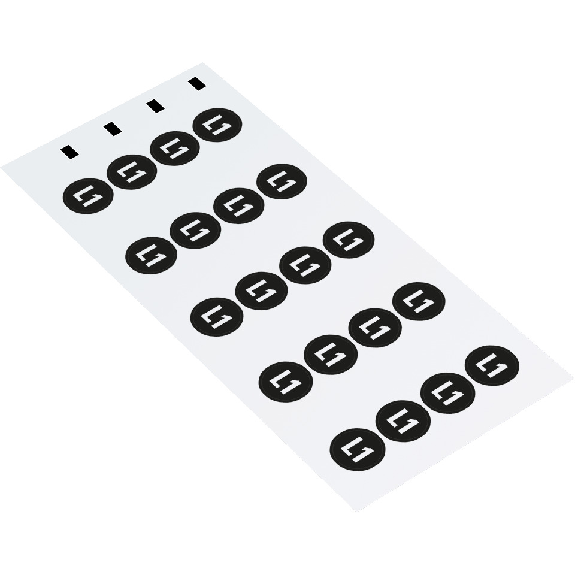 Leiterkennzeichen Wechselstromnetz L1, RoHS konform, Folie, Ø 25mm, 7/Bogen, DIN EN 60445 / IEC 60417-Beschreibung lesen