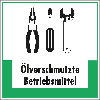 Abfallkennzeichen Ölverschmutzte Betriebsmittel, Symbol und Text, Folie, 200x200mm Abfallkennzeichen Ölverschmutzte Betriebsmittel, Symbol und Text, Folie, 200x200mm