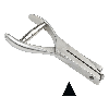 Lochzange, zum Markieren von Plaketten, Kerbform Dreieck, breit, Maultiefe 48mm Lochzange, zum Markieren von Plaketten, Kerbform Dreieck, breit, Maultiefe 48mm