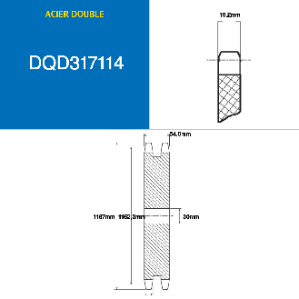 CMW - Disco prealesato - Acciaio - Doppio ingranaggio - 20B2 - 114 denti - passo 31,75 mm con foro da 30 mm-Leggi tutto