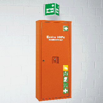 Rettungs-Nasenschild Krankentrage, Kunststoff, 200x200mm, ASR A1.3, DIN EN ISO 7010 E013-Beschreibung lesen