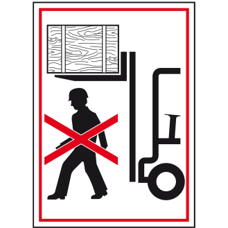 Verbotsschild Nicht unter angehobene Last treten, praxisbewährt, Folie, 100x150mm-Beschreibung lesen
