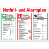Notfall- und Alarmplan, mit Piktogrammen, Kunststoff, 700x500mm, ASR A1.3, DIN EN ISO 7010 Notfall- und Alarmplan, mit Piktogrammen, Kunststoff, 700x500mm, ASR A1.3, DIN EN ISO 7010