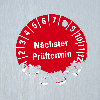 Prüfplakette NP 25-30,rot,Dokumentenfolie,fälschungssicher,Ø 20mm,500/Rolle