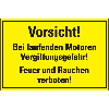 Hinweisschild Vorsicht bei laufenden Motoren Vergiftungsgefahr..., Kunststoff, 300x200mm Hinweisschild Vorsicht bei laufenden Motoren Vergiftungsgefahr..., Kunststoff, 300x200mm