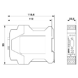 Convertisseur d'interface, isolation galvanique RS-232 (V.24) 4 voies - PSM-ME-RS232/RS232-P-Lire la description
