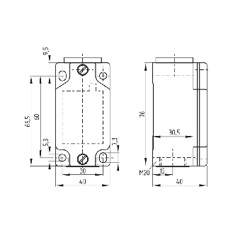 Fdc Tête rotative à levier à galet 1NO+1NF rupt. brusque, 1xM20 - Z4V7H 332-11Y-M20-Lire la description