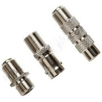 Kit d'adapteurs coaxiaux: 1x adapteur F, 1x BNC femelle-femelle, 1xRCA femelle-femelle-Lire la description