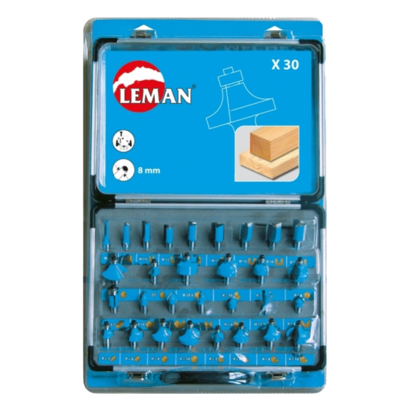 Coffret de 30 mèches de défonceuse DEF.428.30 Q8mm  - 428.700.30-Leer más