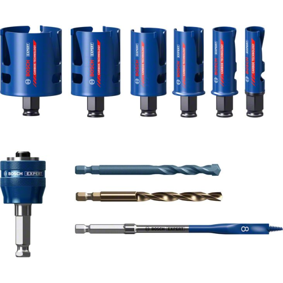 Bosch EXPERT Construction Material Lochsge-Set 20/25/32/38/51/64 mm, 10-tlg.-Beschreibung lesen