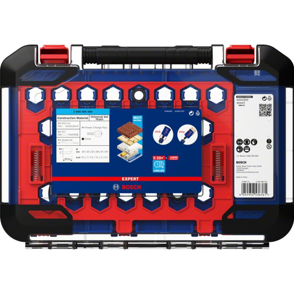 Jeu de scies-cloches Bosch EXPERT pour matriaux de construction 20/25/32/38/51/64 mm, 10 pices.-Lire la description