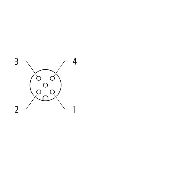M12A Fem Droit 4p/M12A Mâle 4p; Blindé PUR 4x0.34 Noir Cpc 1m - CAM12.A4-11232676-Lire la description