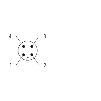 M12A Fem Droit 4p/M12A Mâle 4p; Blindé PUR 4x0.34 Noir Cpc 1m - CAM12.A4-11232676-Lire la description