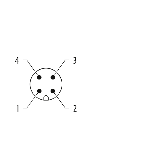 M12A Fem Droit 4p/M12A Mâle 4p; Blindé PUR 4x0.34 Noir Cpc 1m - CAM12.A4-11232676-Lire la description