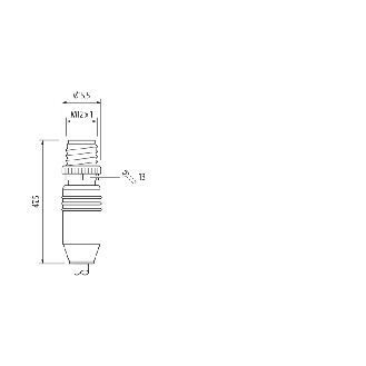M12A Fem Droit 4p/M12A Mâle 4p; Blindé PUR 4x0.34 Noir Cpc 1m - CAM12.A4-11232676-Lire la description