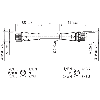 M12A Fem Droit 4p/M12A Mâle Droit 4p; Câble PVC 4x0.34 Gris 3m - YF2A14-030VB3M2A14