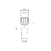 M12L Fem Droit 5p/M12L Mâle Droit 5p; PUR 5x1.5 Noir Cpc 3m - 7000-P4241-P040300