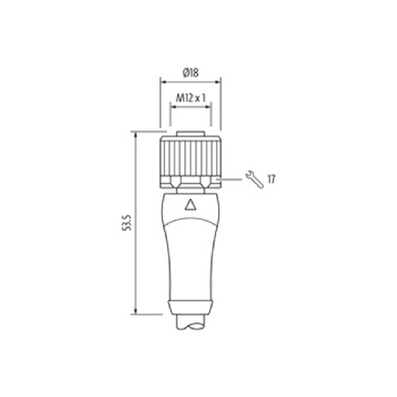 M12L Fem Droit 5p/M12L Mâle Droit 5p; PUR 5x1.5 Noir Cpc 3m - 7000-P4241-P040300-Lire la description