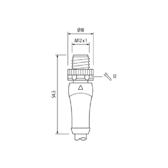 M12L Fem Droit 5p/M12L Mâle Droit 5p; PUR 5x1.5 Noir Cpc 3m - 7000-P4241-P040300-Lire la description