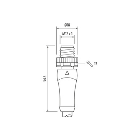 M12L Fem Droit 5p/M12L Mâle Droit 5p; PUR 5x1.5 Noir Cpc 3m - 7000-P4241-P040300-Lire la description