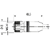 M12A Fem Droit 8p/M12A Mâle Droit 8p; PUR UL/CSA 8x0.34 Noir Cpc 0,3m - 7000-48001-6640030