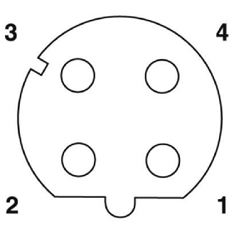 Traversée de paroi M16x1.5 Blindé M12D Fem Droit 4p/M12D Fem Droit 4p - SACC-4P-DSI-M12FSD/FSD-M16-Lire la description